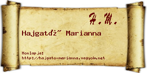 Hajgató Marianna névjegykártya